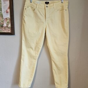 NYDJ Women's Clarissa Skinny Ankle Jean Capri Yellow Lift Tuck 14